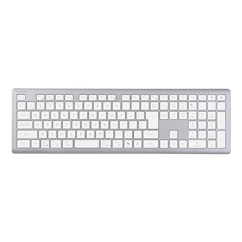 エレコム Precisionist USB無線/Bluetooth薄型フルキーボード ホワイト(TK-PN10FMPWH) 取り寄せ商品