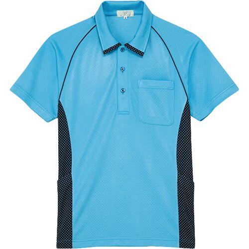 トンボ ニットシャツ モイステックスドットニット アクアブルー 4Lサイズ 1着(CR113-72-4L) 取り寄せ商品 6,784円
