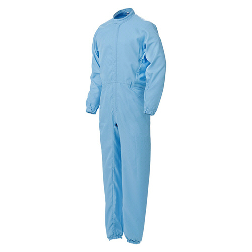 ミドリ安全 クリーンウェア ベルデクセル×エレパスU つなぎ服 VEYS120B ブルー SS 1着(VEYS120-B-SS) 目安在庫=○