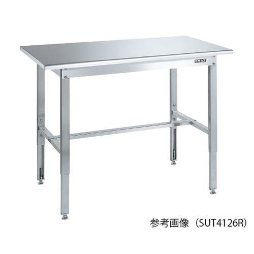 サカエ ステンレス高さ調整作業台 (天板R付) W1200×D600×H700〜900mm (1台)(62-6291-71) 取り寄せ商品