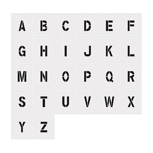 アイマーク ステンシル A-Z 文字サイズ50×40mm 1セット(各1枚)(AST-SETA5040) 取り寄せ商品