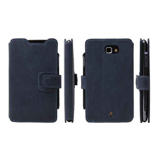 AEJEX イタリア製高級レザー使用GALAXY Note用ケース　ブルー(AS-AJD5-BL) 取り寄せ商品