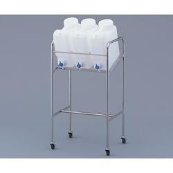 アズワン ヘンペイ活栓付瓶用傾斜スタンド　搭載ボトル：10L×3個 (1個)(10THS) 目安在庫=△その他衛生医療品