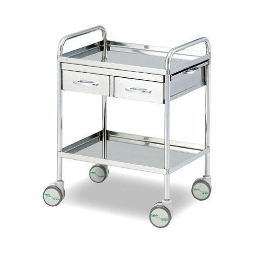 ナビス（アズワン） 枠付き回診車(収納テーブル付) 603×453×822mm (1台)(SYT6045W) 取り寄せ商品