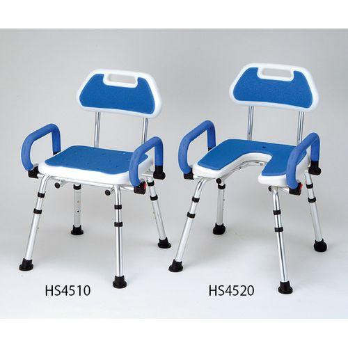 シャワーいす（可動式ひじ掛け／座面角タイプ） (1脚)(HS4510) 取り寄せ商品
