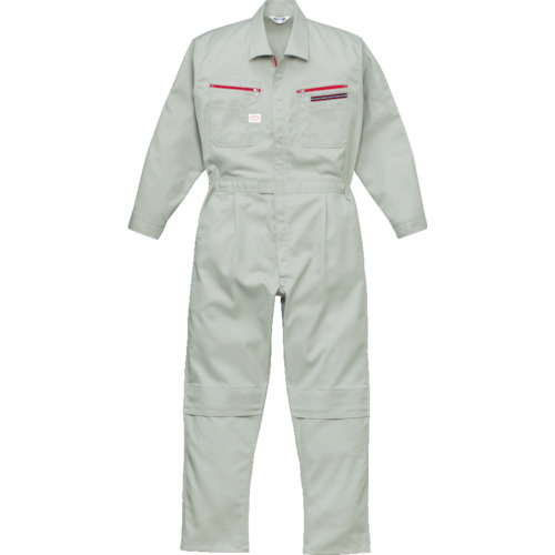 山田辰 ツナギ服 3Lサイズ シルバーグレー 1着(1280-SG-3L) 取り寄せ商品