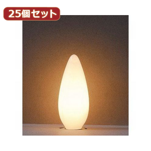 YAZAWA 25個セット シャンデリア球60Wホワイト口金E14(C321460WX25) 取り寄せ商品 6,692円