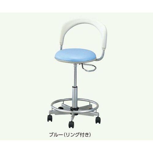 ナビス（アズワン） ナビチェアーⅡ NVCⅡ-SRBL ブルー 脚部リング付き (1脚)(NVC2-SRBL) 目安在庫=○