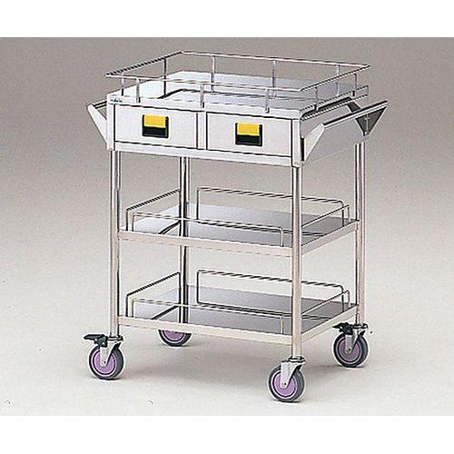 ナビス（アズワン） カラフルカート 3段-黄 600×450×855mm (1台)(K3S-Y) 取り寄せ商品