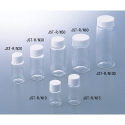 アズワン PET スクリューバイアル SCC 60mL （純水洗浄処理済み） JST-R/N60 (1箱(10 目安在庫=△