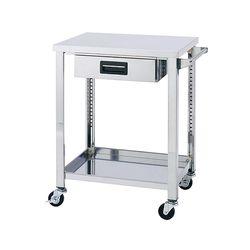 ステンレス製ワゴン 600×450×800mm 2段 引出し付 WGO2-600K (1台) 取り寄せ商品