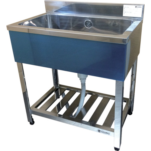 東製作所 一槽シンク(ホース付) 900×450×800 1台(KP1-900) 取り寄せ商品