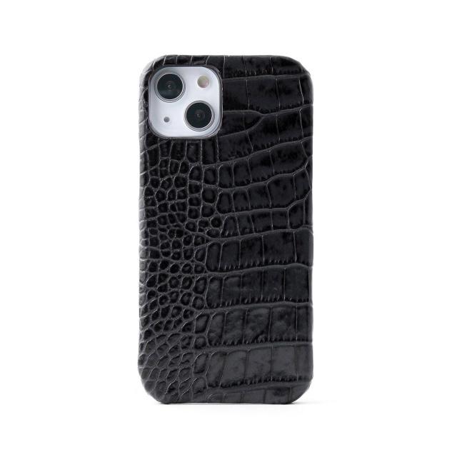 abbi SIGNATURE LIPARI イタリアンレザーバックカバー for iPhone 14 ブラック 背面カバー(ABS24059i14BK) 仕入先在庫品