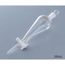 アズワン スキーブ型分液ロート　テフロン（R）プラグ付 1000mL (1個)(4571110707111) 目安在庫=△
