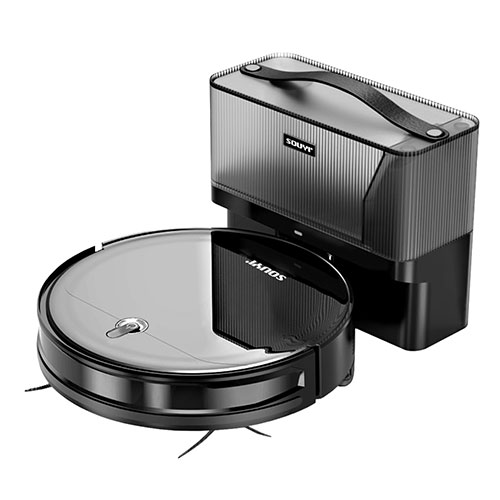 SOUYI JAPAN SOUYI JAPAN ブラックホールロボット掃除機 大容量2.5L 70日間ゴミ捨て不要 自動ゴミ収集機能付き ブラック(SY-111N) 取り寄せ商品