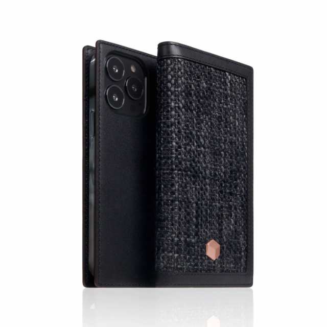 SLG Design Edition Calf Skin Leather Diary for iPhone 14 Pro ブラック(SD24336i14PBR) 仕入先在庫品