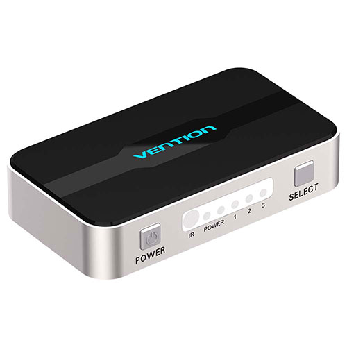 VENTION 3 In 1 Out HDMI Switcher Gray Metay Type(AF-2403) 取り寄せ商品