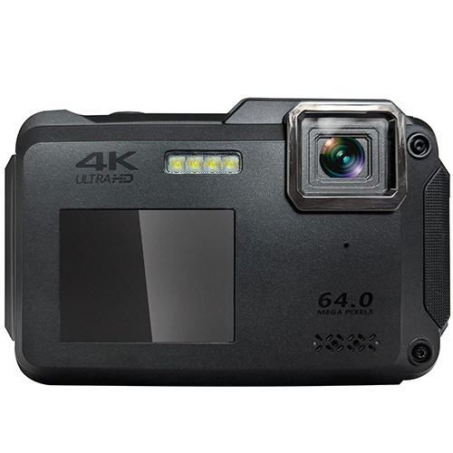 高橋国際商事 Bluemake 防水コンパクトデジタルカメラ ブラック 1台(TT-WD1300B) 取り寄せ商品