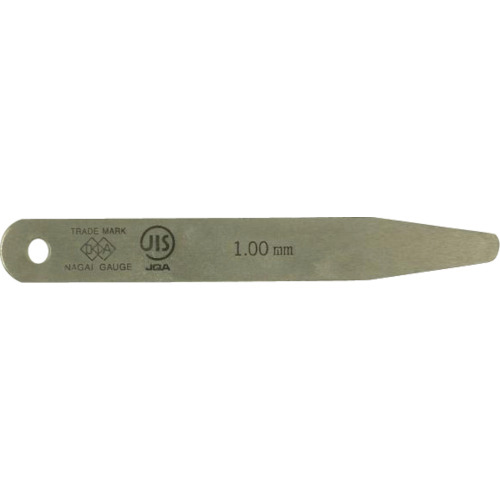 永井ゲージ製作所 DIA JIS規格すきまゲージリーフ1.00×100B型 1個(100B1.00 (1.00X12.7X) 目安在庫=○