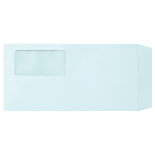 TPS 窓付封筒 裏地紋なし 長3 テープのり付 80g ブルー(窓:フィルム) 1ケース(1000枚)(FN3-1000TB) 目安在庫=○