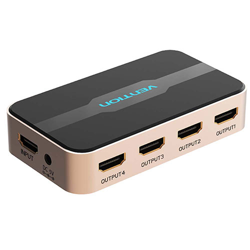 VENTION 1 In 4 Out HDMI Splitter Black(AC-2496) 取り寄せ商品