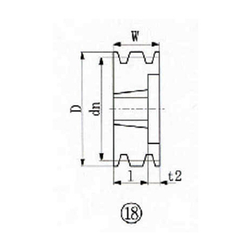 エバオン EVN ブッシングプーリー SPB 170mm 溝数3 1個(SPB1703) 取り寄せ商品