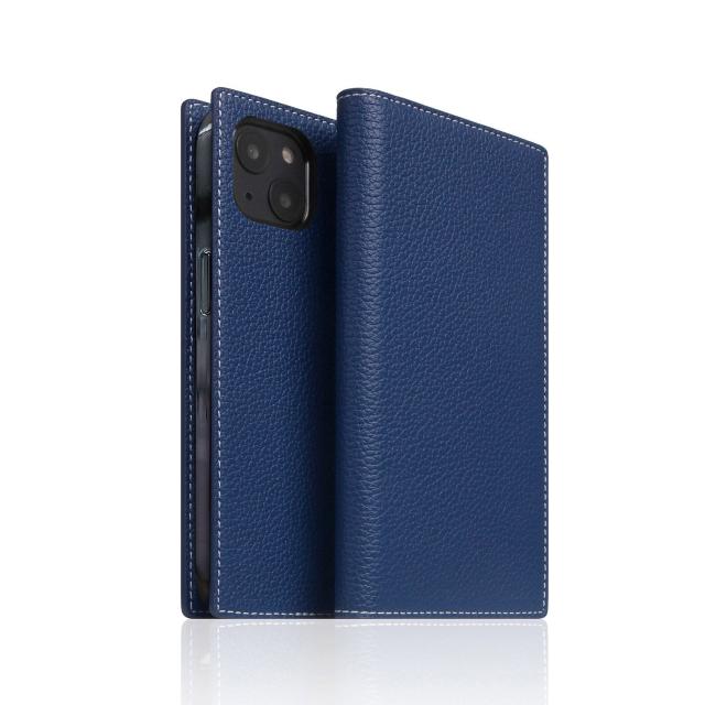 SLG Design Full Grain Leather Case for iPhone 14 Plus ネイビーブルー(SD24344i14MNB) 仕入先在庫品