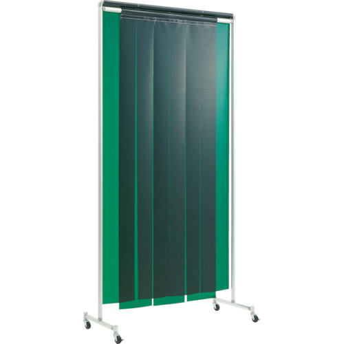 吉野 クグレール 遮光用衝立のれん型1×2 キャスター付グリーン 1台(YS-12SC-KG-G) 取り寄せ商品