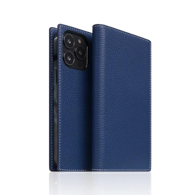 SLG Design Full Grain Leather Case for iPhone 14 Pro Max ネイビーブルー 手帳型(SD24353i14PMNB) 仕入先在庫品
