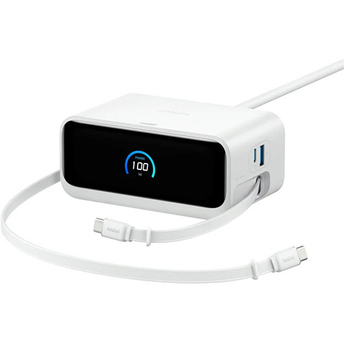 アンカージャパン 電源タップANKERNanoChargingStation(7-in-1 100W 巻取USB-C) ホワイト 1個(A91C8N21) 取り寄せ商品