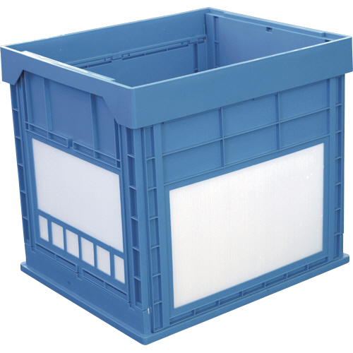 国盛化学 プラスチック折畳みコンテナ パタコン N-134 ブルー 1個(50680-N134-B) 取り寄せ商品