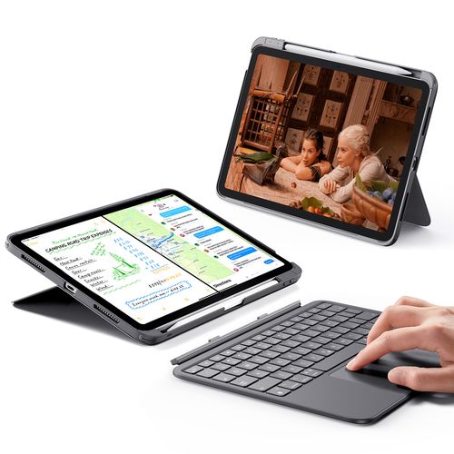 ESR FLEX 着脱式キーボードケース for iPad Air (11インチ M3 &amp; M2 / 第5世代 &amp; 第4世代) ダークグレー(ES28336) 取り寄せ商品