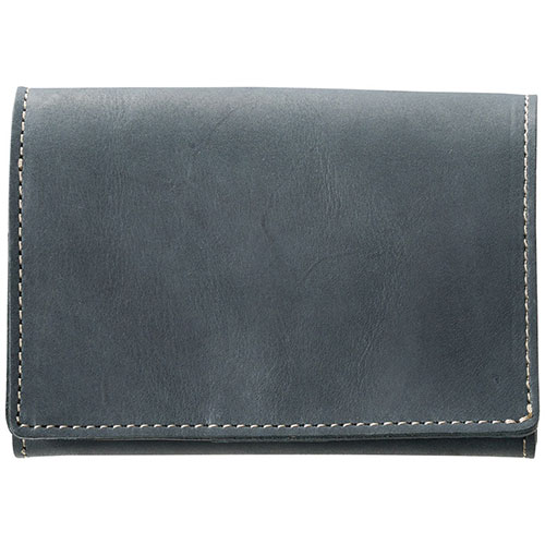 made in underground osaka.japan ヌメ革折り財布 ブルー(K51002324) 取り寄せ商品