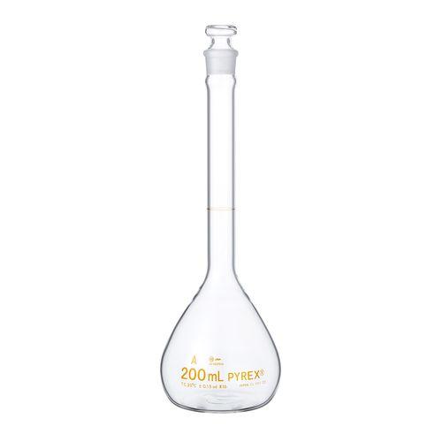 メスフラスコ（JIS規格）200mL JCSS校正証明書付 (1個)(3-495-07-24) 取り寄せ商品
