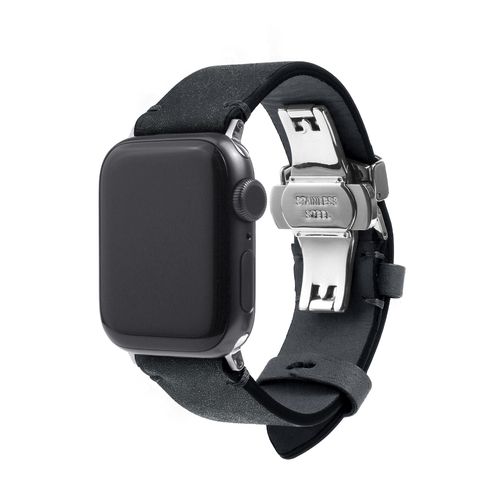 abbi SIGNATURE MARGOTイタリアンレザーバンド for Apple Watch 42/41/40/38mm ブラック(ABS27684AW) 仕入先在庫品