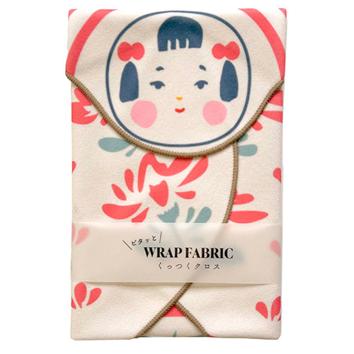 レップ 【5枚セット】  くっつくクロス 日本モチーフ こけし/ベージュ(REP-571316X5) 取り寄せ商品