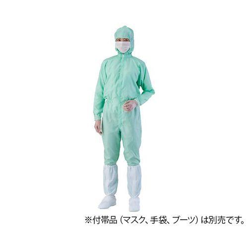アズワン ＡＳ１４０３緑５Ｌ フード一体ツナギ服 (1着) 取り寄せ商品