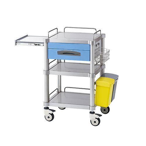 ナビス（アズワン） JUSTナーシングカート 1段引出し/2段棚板 ブルー (1台)(JNC264AB) 目安在庫=△の通販は 62,699円