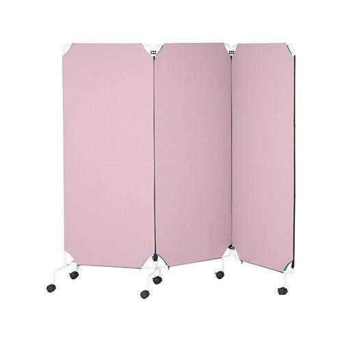 ナビス（アズワン） 連結パーテーション 基本体P 3連 2100×400×1800mm ピンク (1台)(7-9777-01) 取り寄せ商品