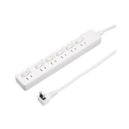 ヤザワコーポレーション 【5個セット】  6個口節電タップ0.3mホワイト(H8S6603WHX5) 取り寄せ商品