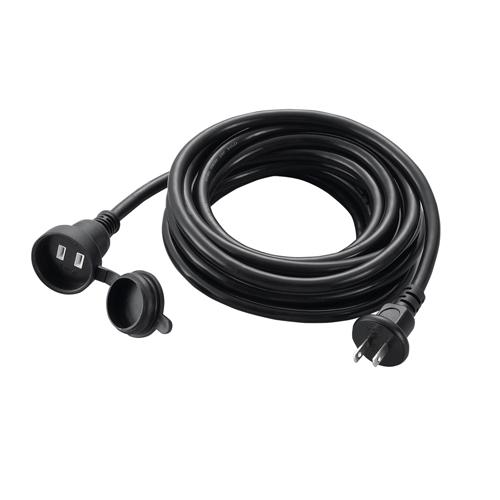 YAZAWA 5個セット  防雨型延長コード1個口5mブラック(H7RP105BKX5) 取り寄せ商品