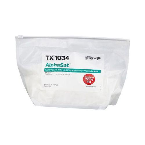 テックスワイプ（Texwipe） プリウェットワイパー AlphaSat 200枚入 TX1034 (1袋(200枚入り)) 取り寄せ商品
