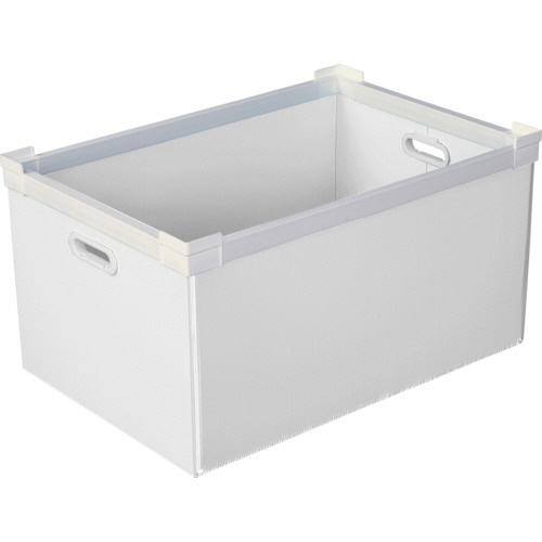国盛化学 プラダン NSコンテナ 75L(SWコーナー)ホワイト 1個(78500-NS75L-WH) 取り寄せ商品