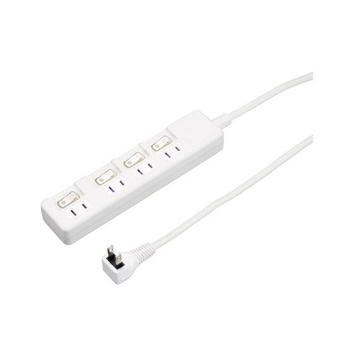 ヤザワコーポレーション 【5個セット】  4個口節電タップ2mホワイト(H8S442WHX5) 取り寄せ商品