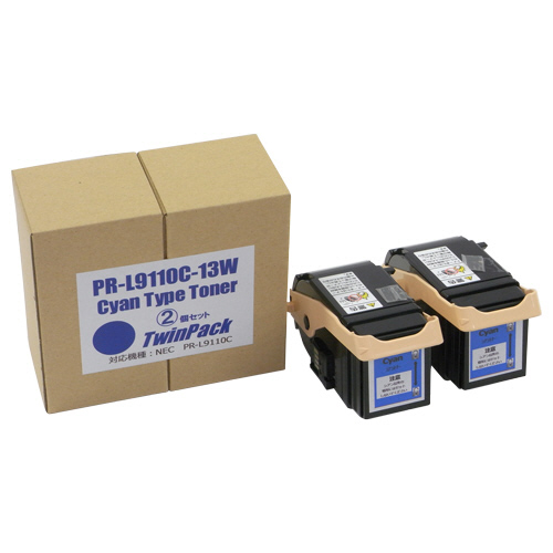 トナーカートリッジ PR-L9110C-13W 汎用品 シアン 1箱(2個)(PR-L9110C-13Wﾊﾝﾖｳﾋﾝ) 目安在庫=○