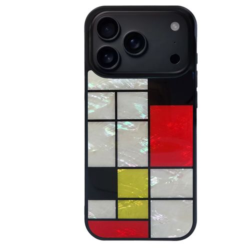 ikins 天然貝ケース for iPhone 17 Pro Max Mondrian(I28140i17PM) 仕入先在庫品