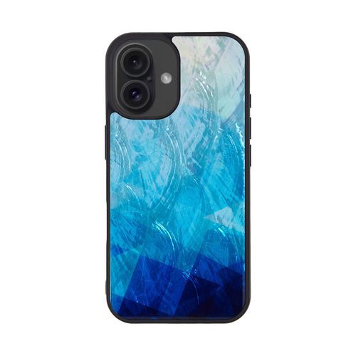 ikins MagSafe対応天然貝ケース for iPhone 16 Blue Lake(I27104i16) 仕入先在庫品