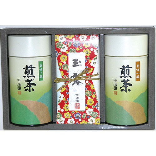 宇治園 【6セット】  銘茶セット 【玉露/85g、煎茶朝緑・煎茶緑峰各150g】(FUJI41026X6) 取り寄せ商品