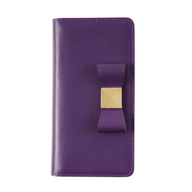 LAYBLOCK iPhone XS / X Ribbon Classic Diary パープル(LB10241i8) 仕入先在庫品