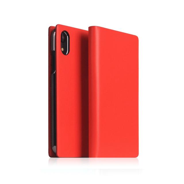 SLG Design iPhone XR Calf Skin Leather Diary レッド(SD13705i61) 仕入先在庫品